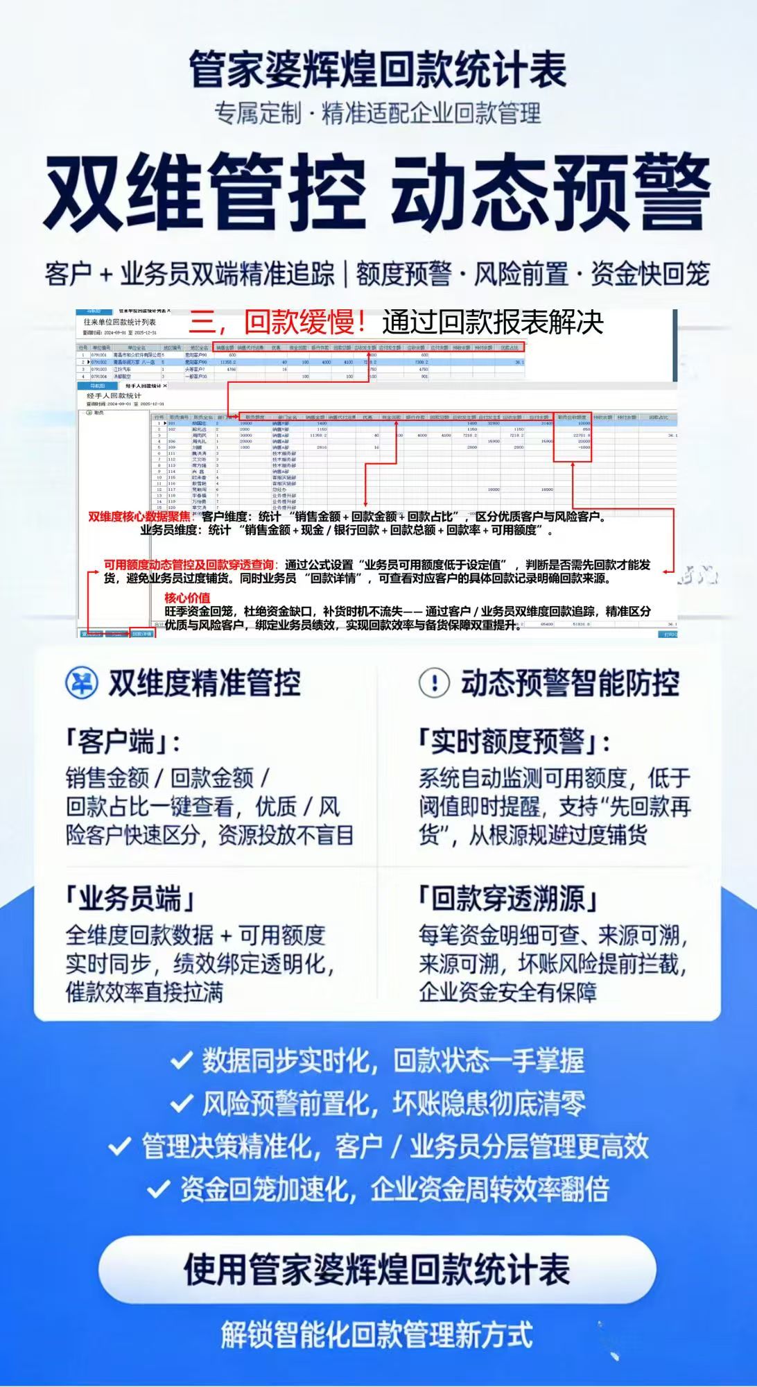 双维管控 动态预警：管家婆软件如何破解企业回款管理难题